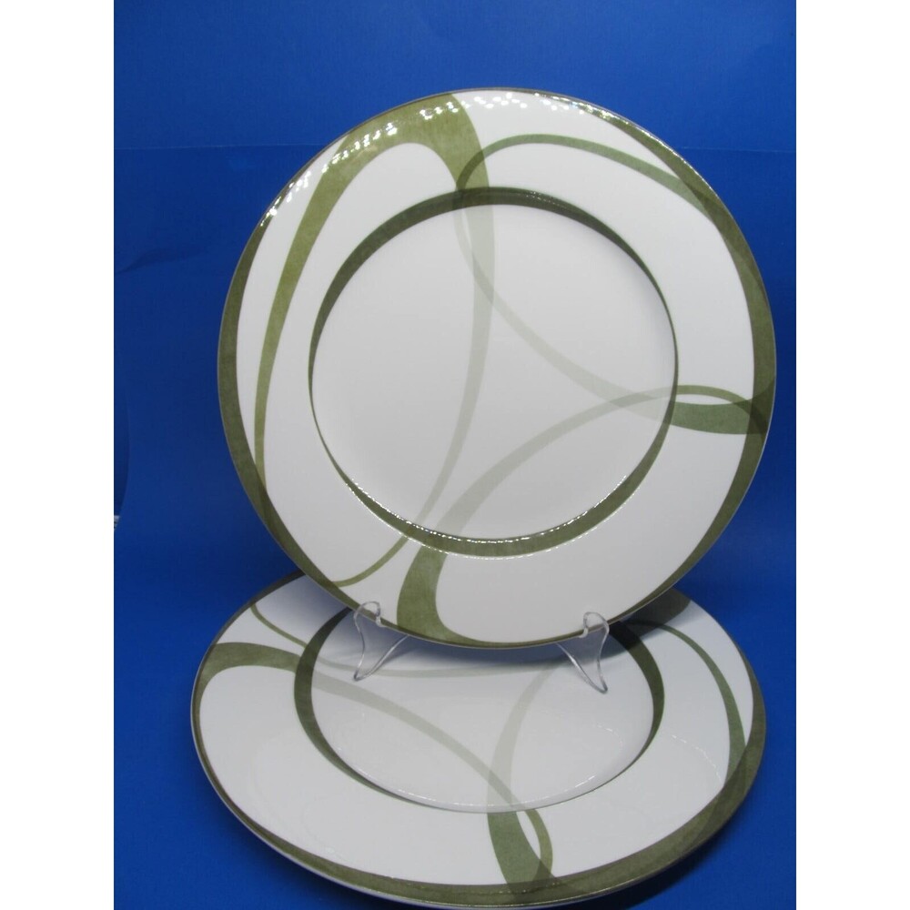 Sasaki Aureole 12" Chop Plates Round Platters Set of 2 Pristine